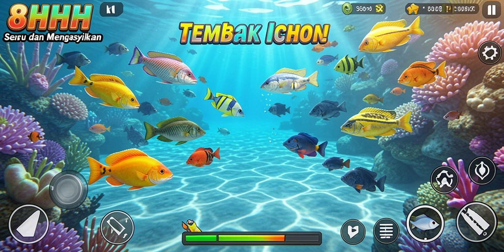 Gameplay menarik dalam Tembak Ikan 8HHH.