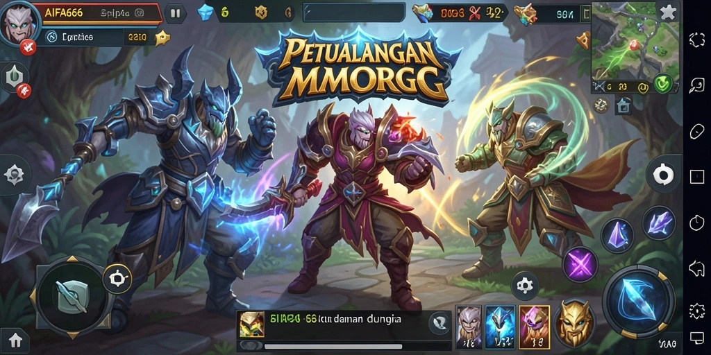 Screenshot utama AIFA66 menampilkan aksi seru dalam pertempuran MMORPG.