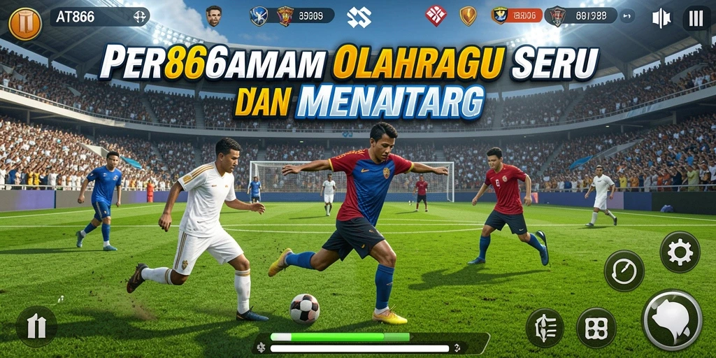 Screenshot gameplay AT866 menunjukkan aksi pertandingan yang menegangkan dan visual yang memukau.
