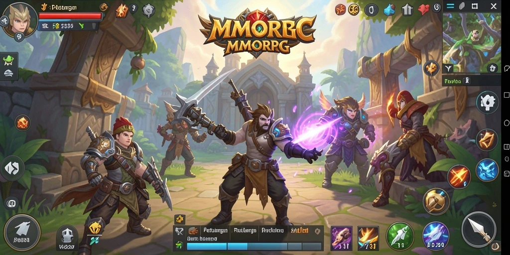 Tangkapan layar FB333 menampilkan aksi seru dan pemandangan yang indah dalam permainan MMORPG.