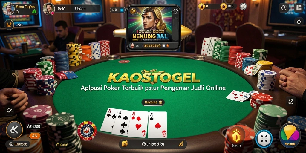 Tampilan menarik dari gameplay Poker di KAOSTOGEL.