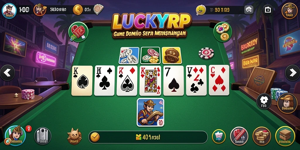 Tampilan gameplay yang menarik dari LUCKYRP dengan Domino.
