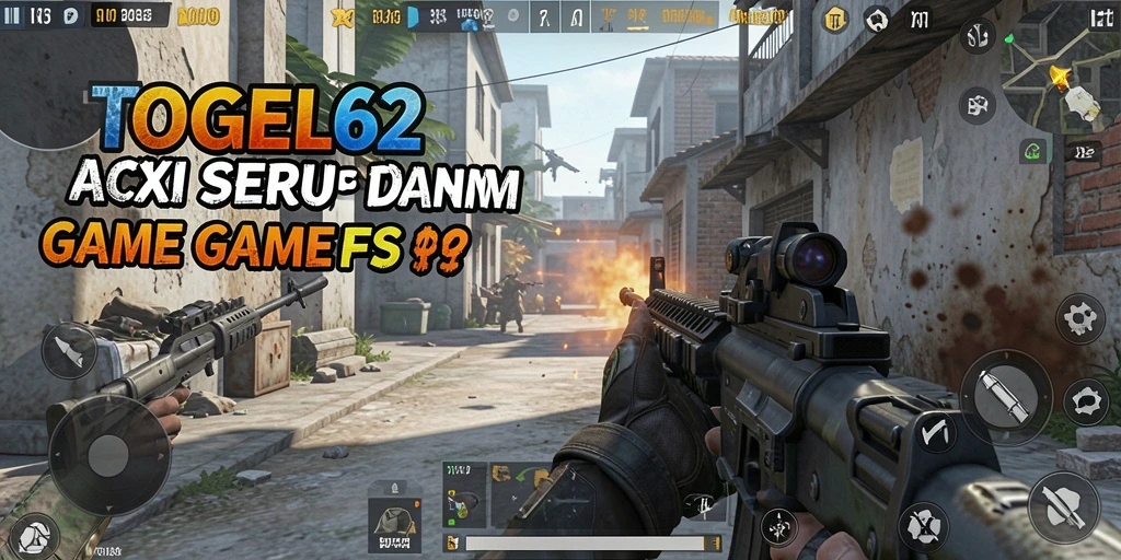 Screenshot TOGEL62 menampilkan aksi tembak-menembak yang mendebarkan dalam permainan FPS.