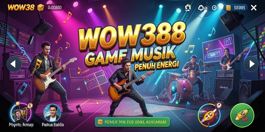 Gameplay WOW388 yang seru dengan berbagai fitur musik interaktif.