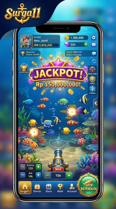 Tampilan antarmuka surga11 yang sederhana dan efektif.